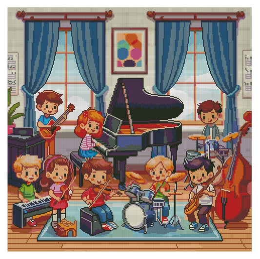 Little Music Academy – Diamond Painting (60×60 cm)