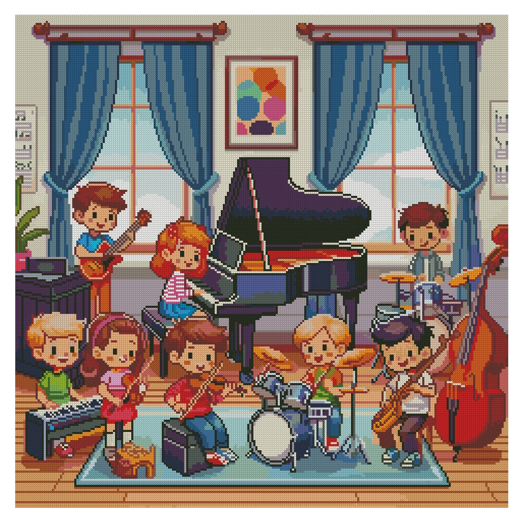 Little Music Academy – Diamond Painting (60×60 cm)