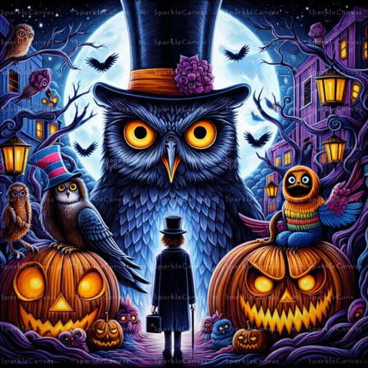 Midnight Owl Manor – Diamond Painting (70×70 cm)