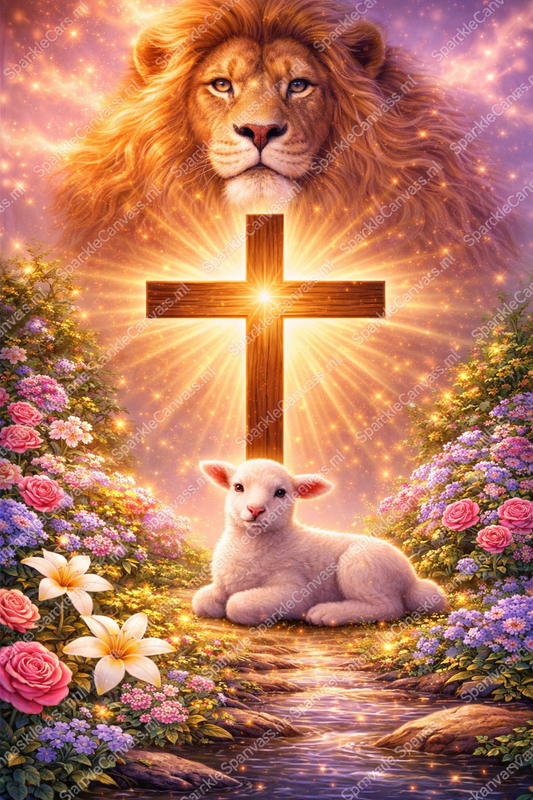 Faith, Strength & Peace – Premium Diamond Painting (40x60 cm)