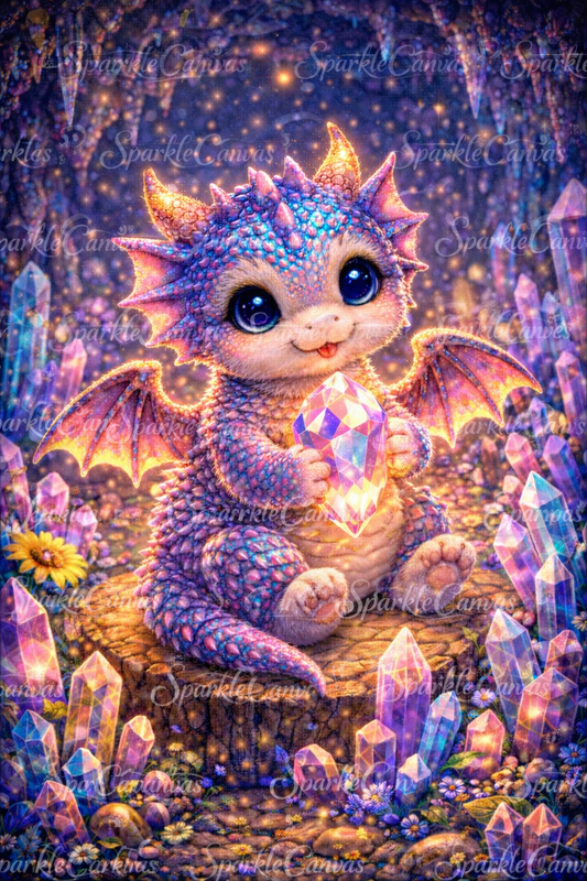 Crystal Guardian Dragon – Diamond Painting (40×60 cm)