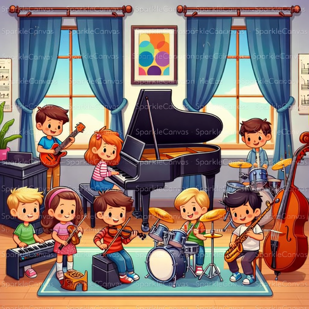 Little Music Academy – Diamond Painting (60×60 cm)