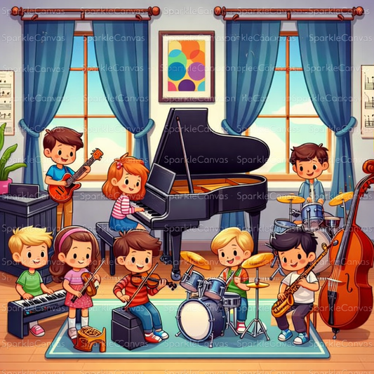 Little Music Academy – Diamond Painting (60×60 cm)