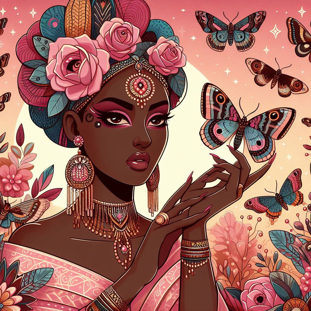 The Butterfly Empress 50x50 cm